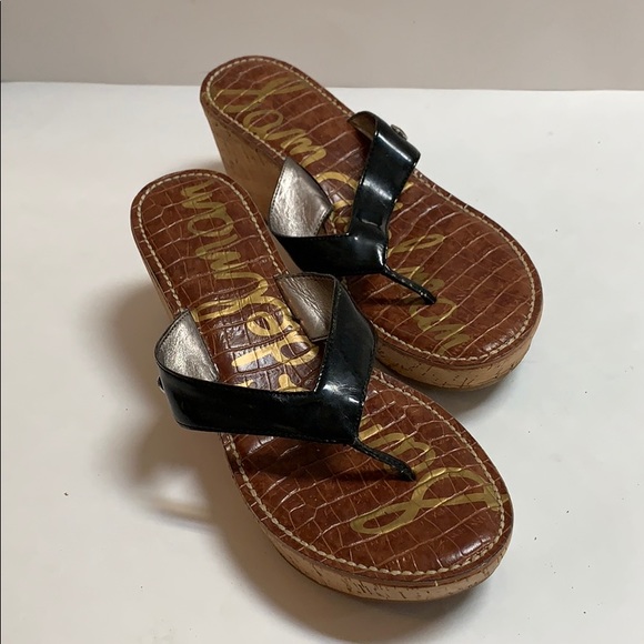 π Sam Edelman Wedge Black Sandals.π€ - Picture 2 of 7